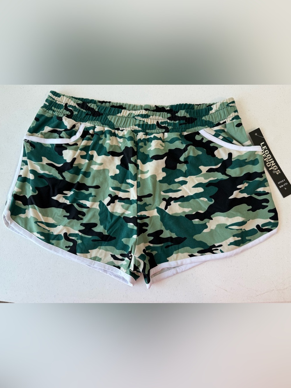Camouflage Print Super Soft Women's Athletic Shorts - Leggings Depot